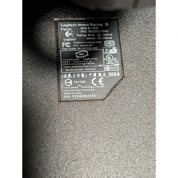 Logitech E-UH9 Momo Racing Force Feedback Wheel & Pedals Tested & Working *READ* - Picture 4 of 8